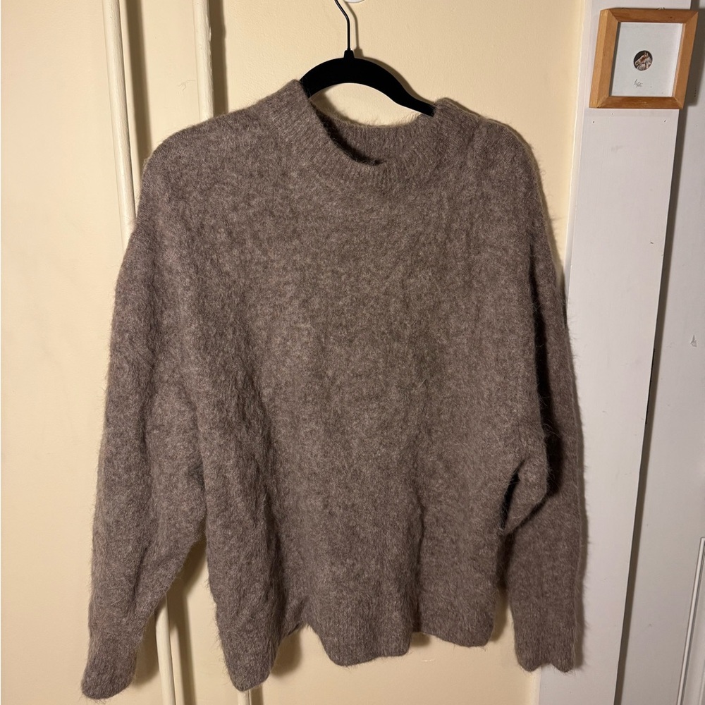 Zara Soft Brown Crew Neck Sweater